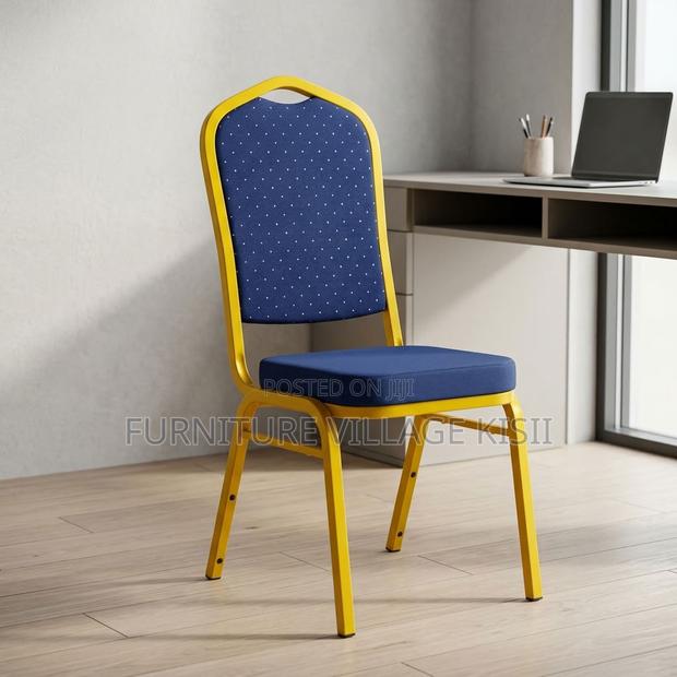 Blue Stackable Conference Chair - thumbnail 12