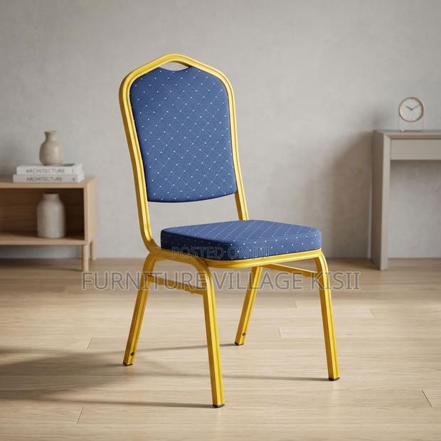 Blue Stackable Conference Chair - thumbnail 7
