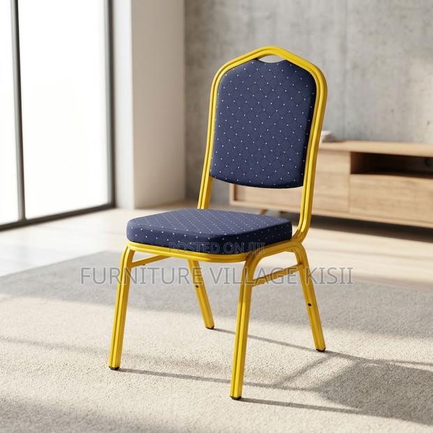 Blue Stackable Conference Chair - thumbnail 6