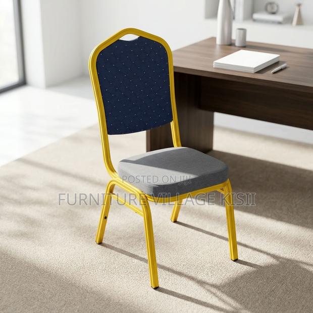 Blue Stackable Conference Chair - thumbnail 4