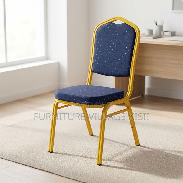 Blue Stackable Conference Chair - thumbnail 2