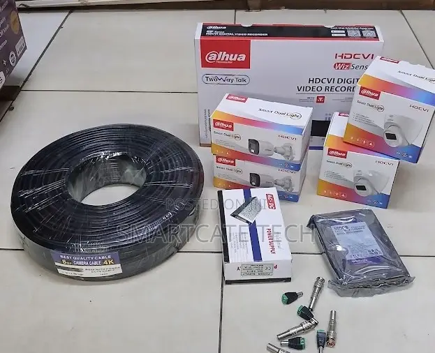 Dahua 4 Camera CCTV Kit With Full Color and Convenient Remote Viewing