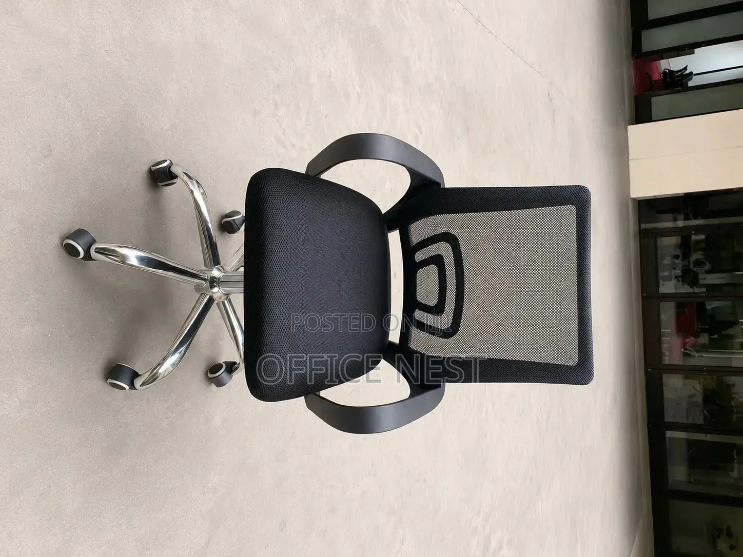 Ergonomic Mesh Office Chair With Armrests Chrome Base
