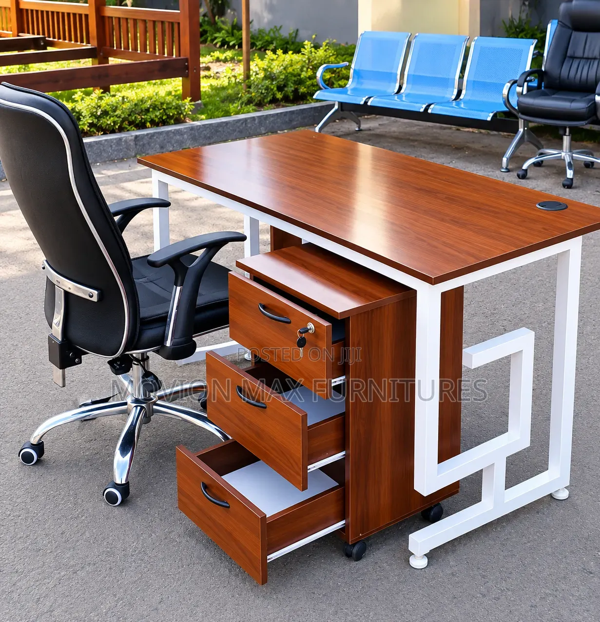 Office Desk 1.2m Office Chairs Ledger Drawers