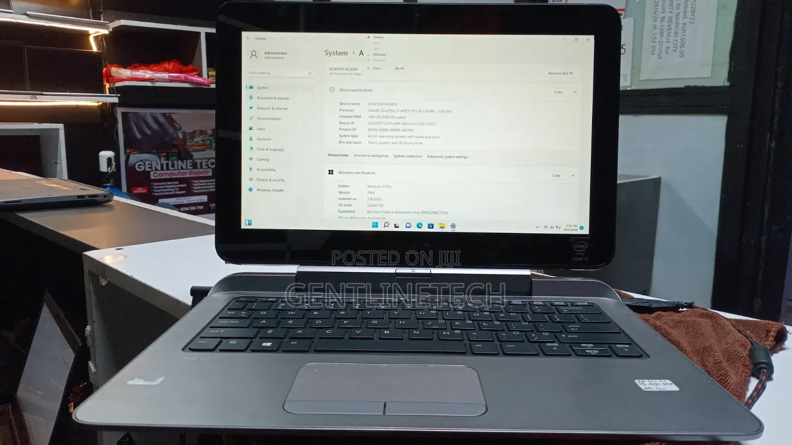 Laptop HP Pro X2 612 G1 4GB Intel Core i3 SSD 128GB