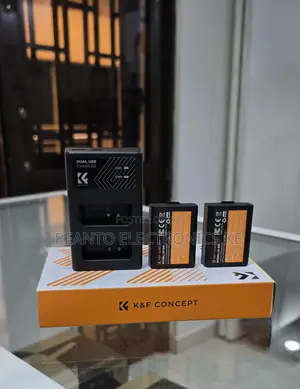 K F Concept LP-E10 Dual Charger and 2 Batteries