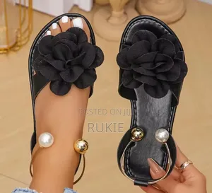 Floral Pearl Embellished Sandals