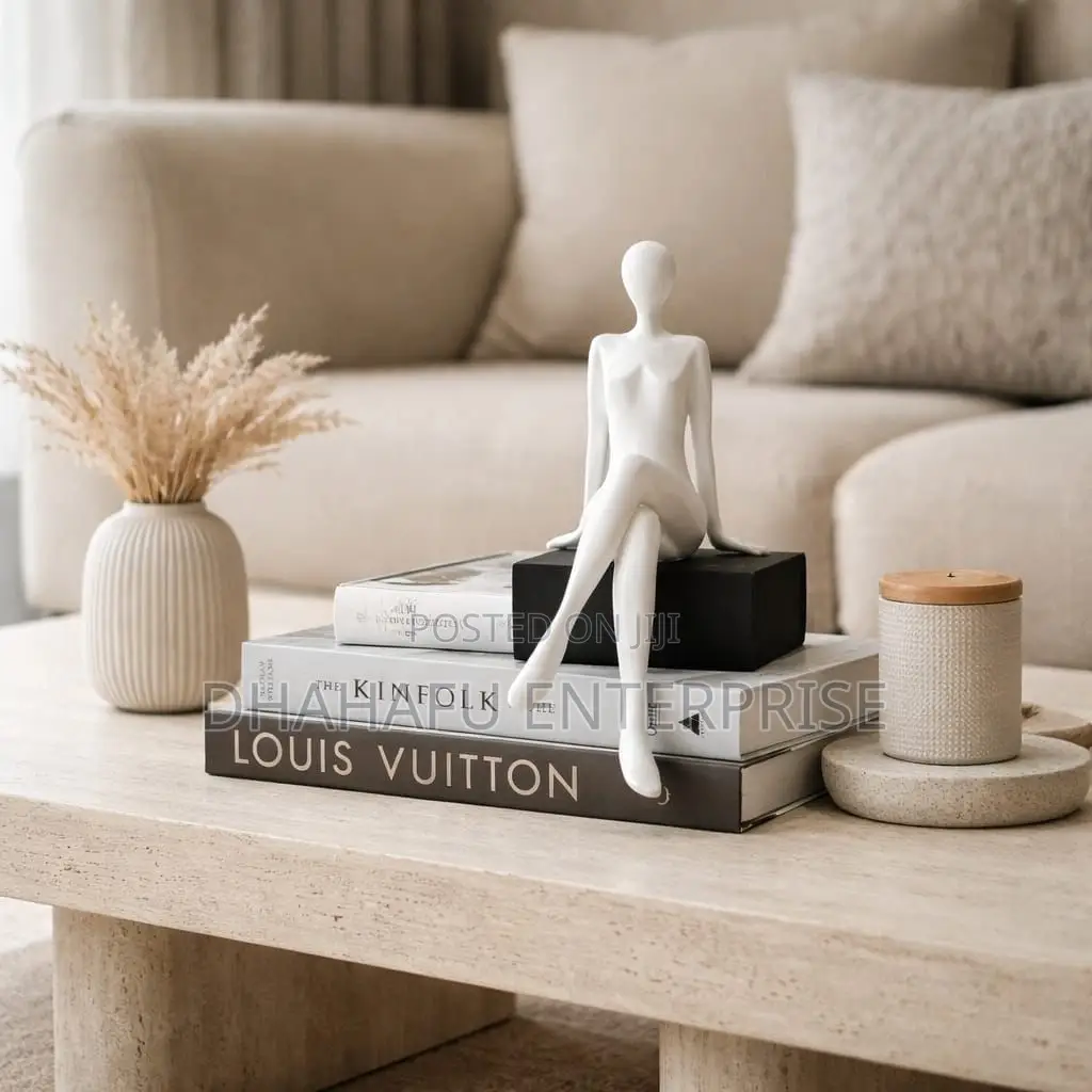 Elegant Abstract Lady Ceramic Sculpture – Modern Home Decor Accent”