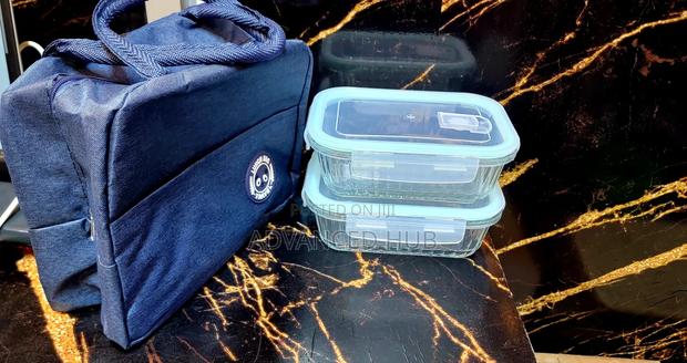 2 Glass Lunch Box Set With a Bag - main view