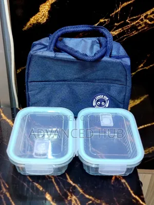 2 Glass Lunch Box Set With a Bag
