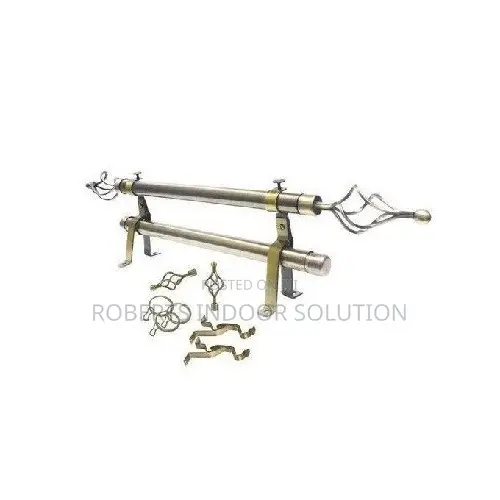 Sleek Stainless Steel Double Layer Curtain Pole