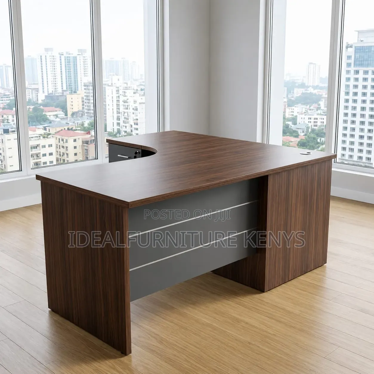 Grey Modern Style Office Desk