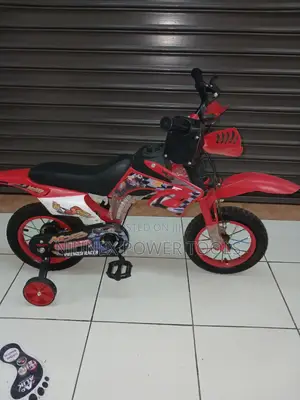 Red Motorcycle-Style Kids' Bicycle