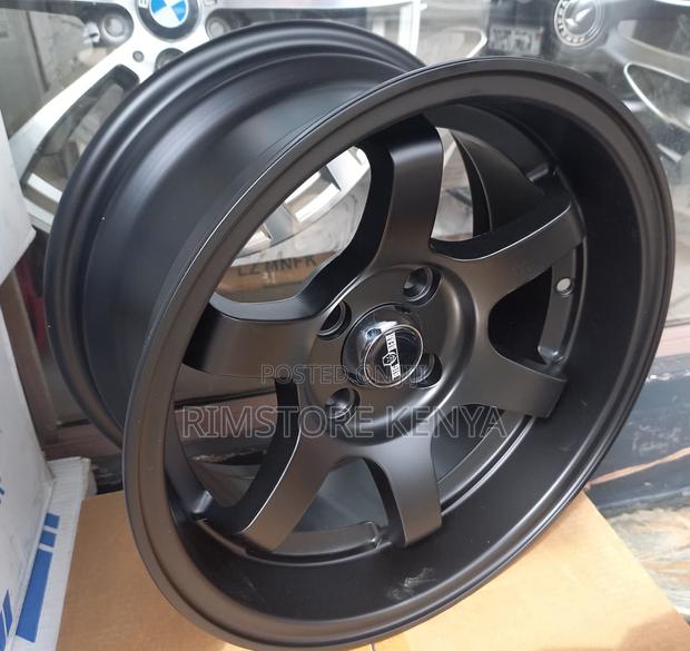 Size 15 Black Offset, Axio, Probox, NZE, Nissan Note, Demio, Full Set. - thumbnail 2
