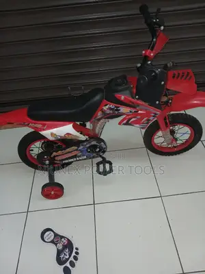 Red Motorcycle-Style Kids' Bicycle