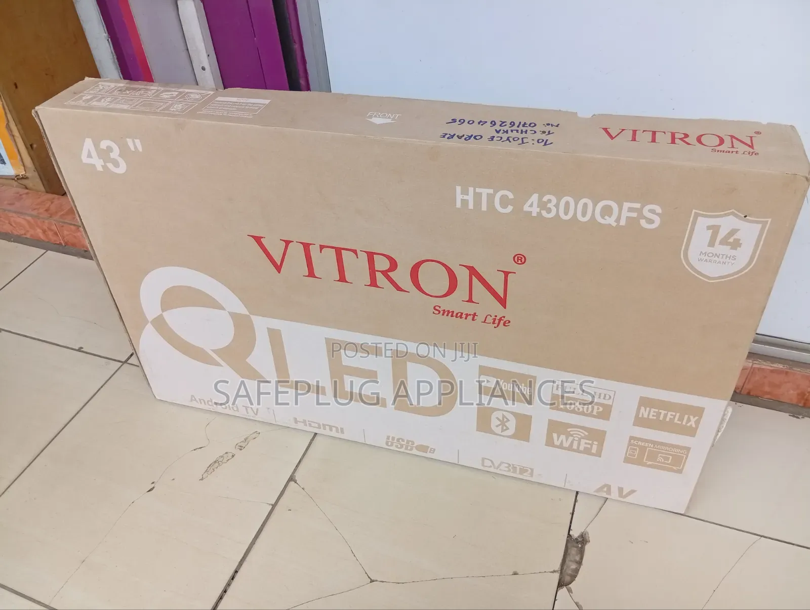 Vitron 43′′ QLED Smart TV –Digital Television for Home Entertainment