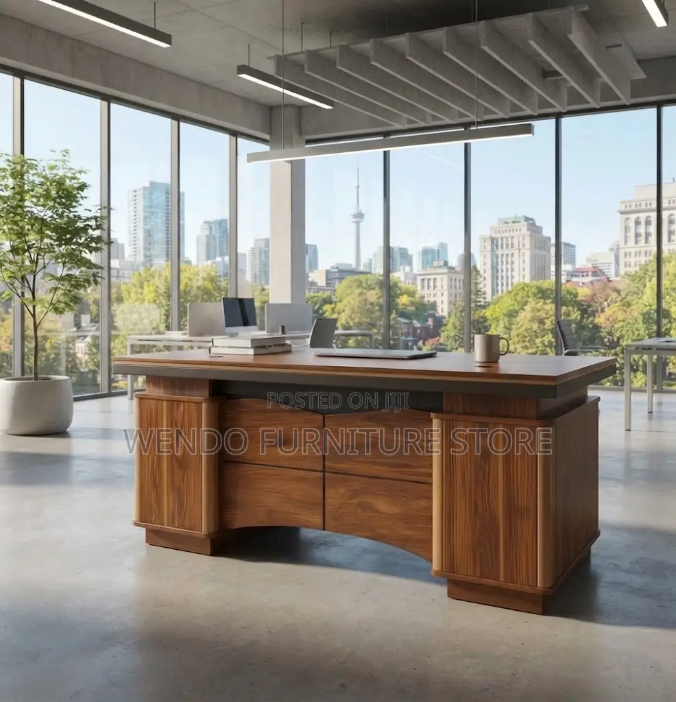 Office Desk; 140CM Home Office Executive Urban Golden Desk