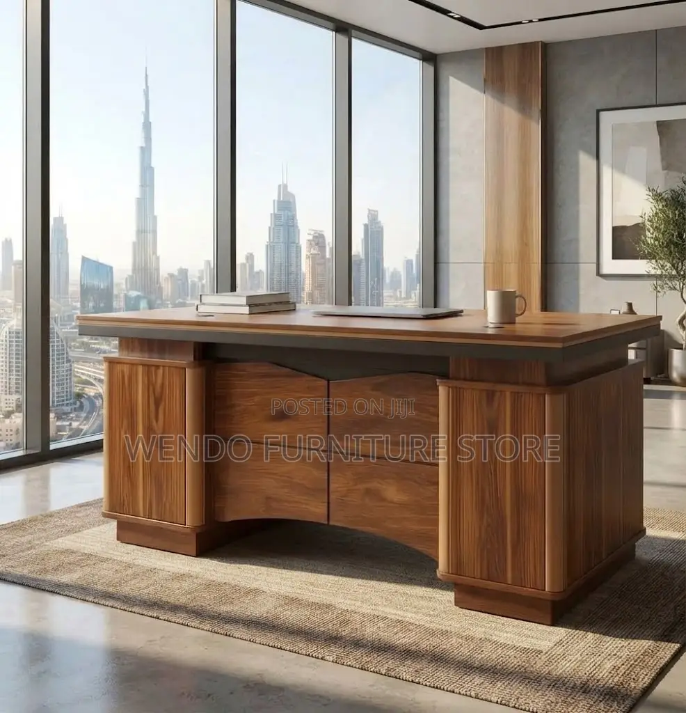 Office Desk; 140CM Home Office Executive Urban Golden Desk