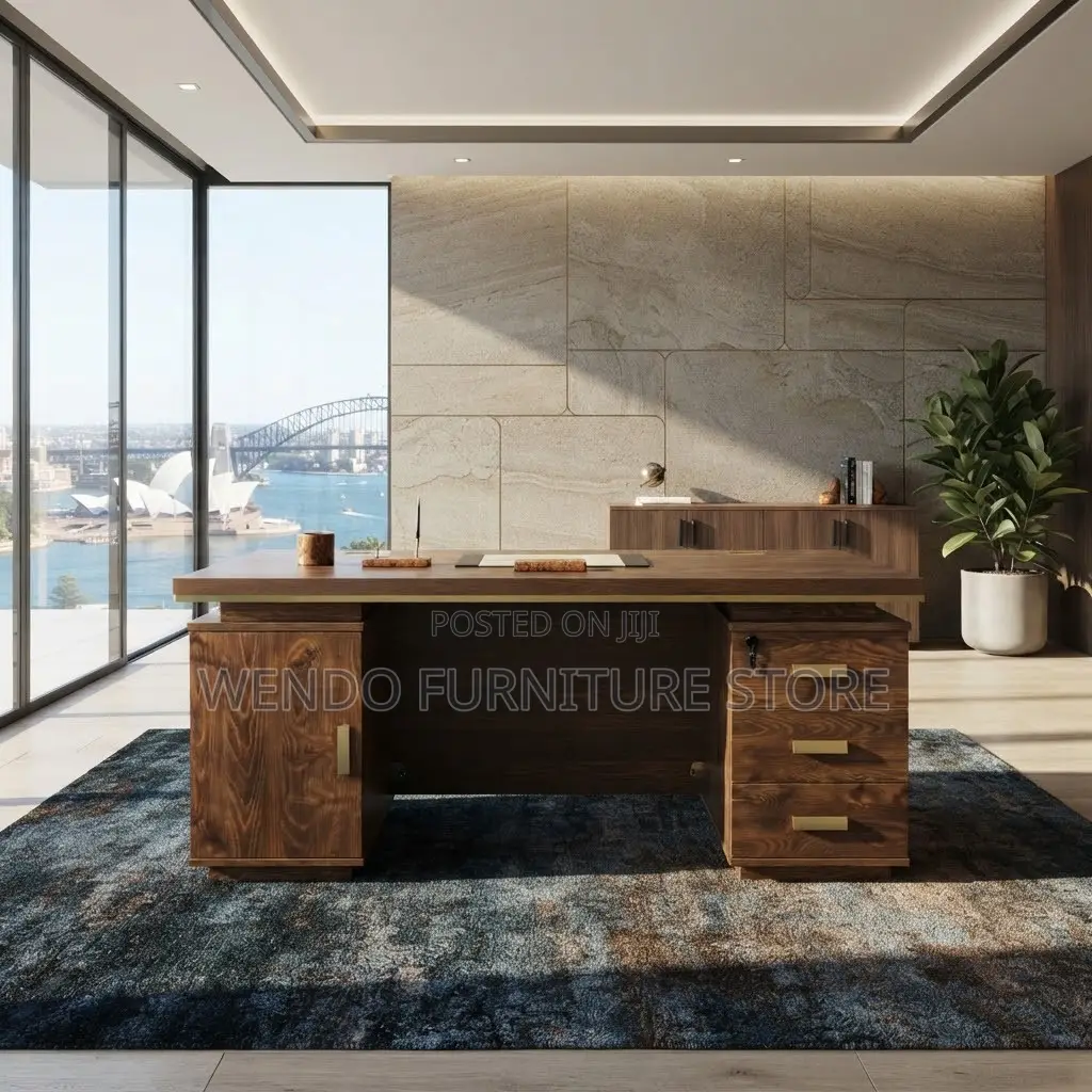 Office Desk; 140CM Home Office Executive Urban Golden Desk