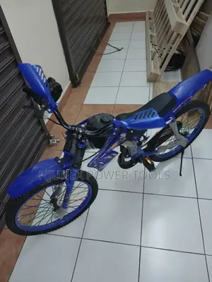 Blue Premier Racing Bike, a Motocross-Style Children's Bicycle.
