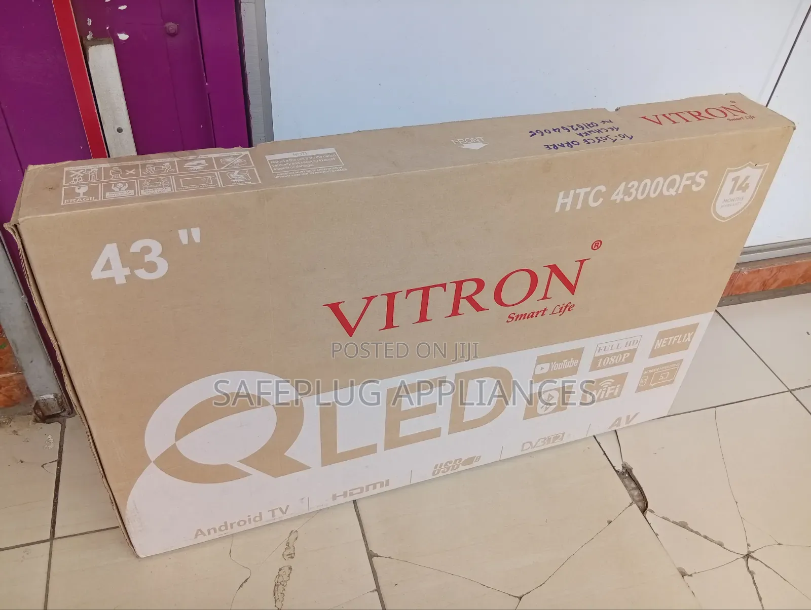 Vitron 43′′ QLED Smart TV – Ultra HD Frameless Television