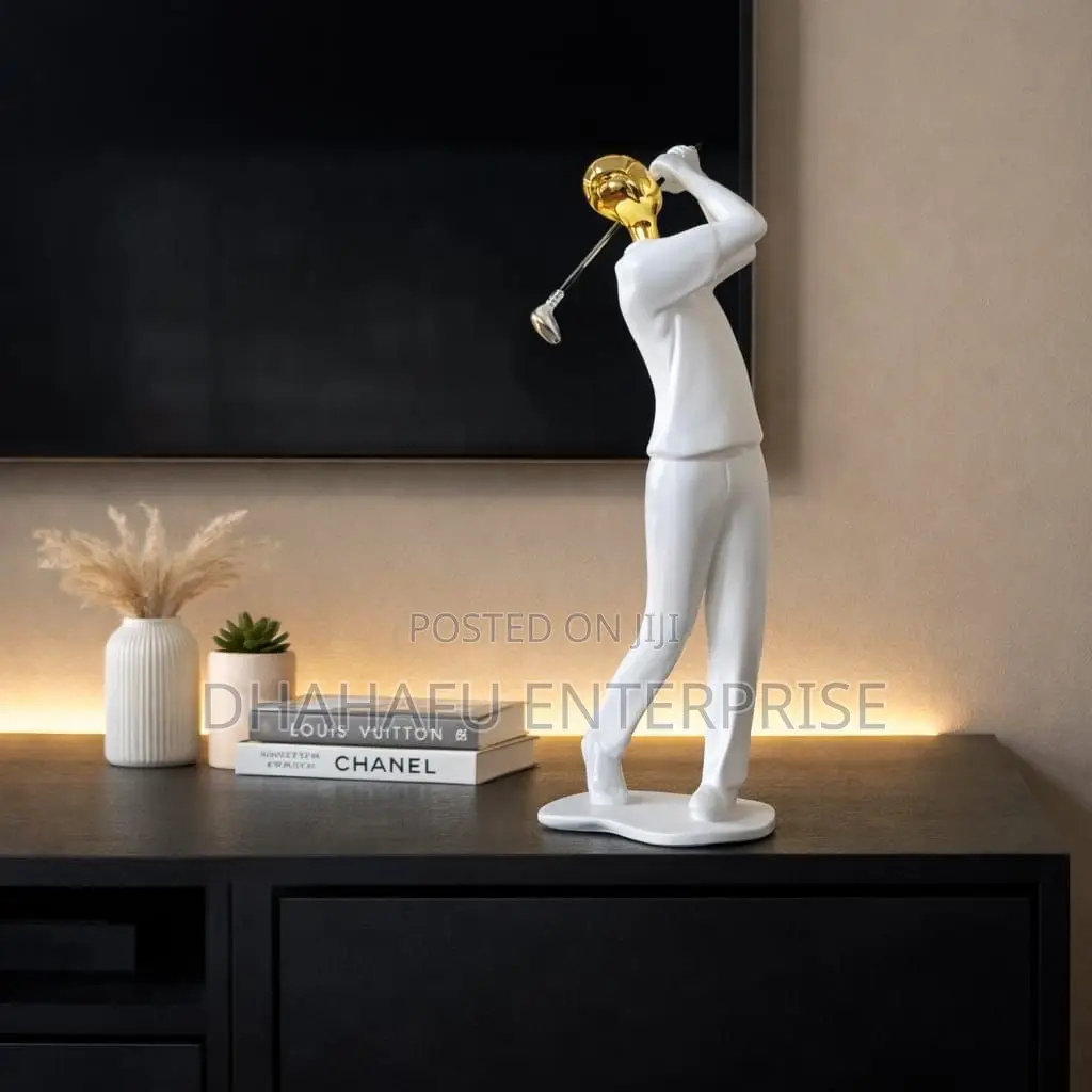 Elegant Golfer Resin Figurine