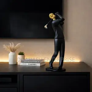Elegant Golfer Resin Figurine
