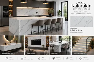 Kalarakin Sintered Stone Slab 2.7M × 1.2M | Premium Marble Finish