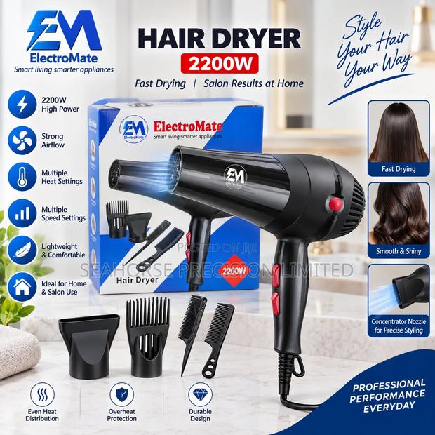  Electromate 2200w Professional Hair Dryer 