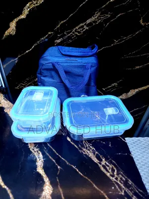 3pcs Glass Lunch Box + Insulated Bag Set