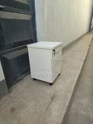 White Mobile Pedestal Cabinet