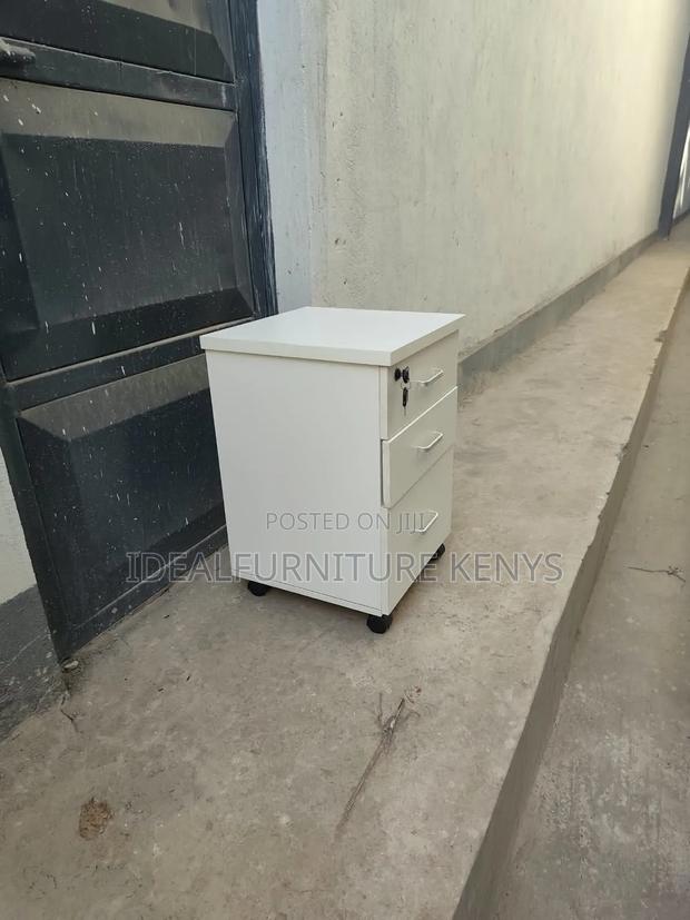 White Mobile Pedestal Cabinet
