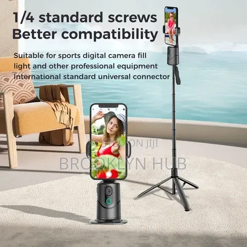 360° Smart Shooting Gimbal With AI Automation Face Tracking