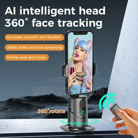 360° Smart Shooting Gimbal With AI Automation Face Tracking
