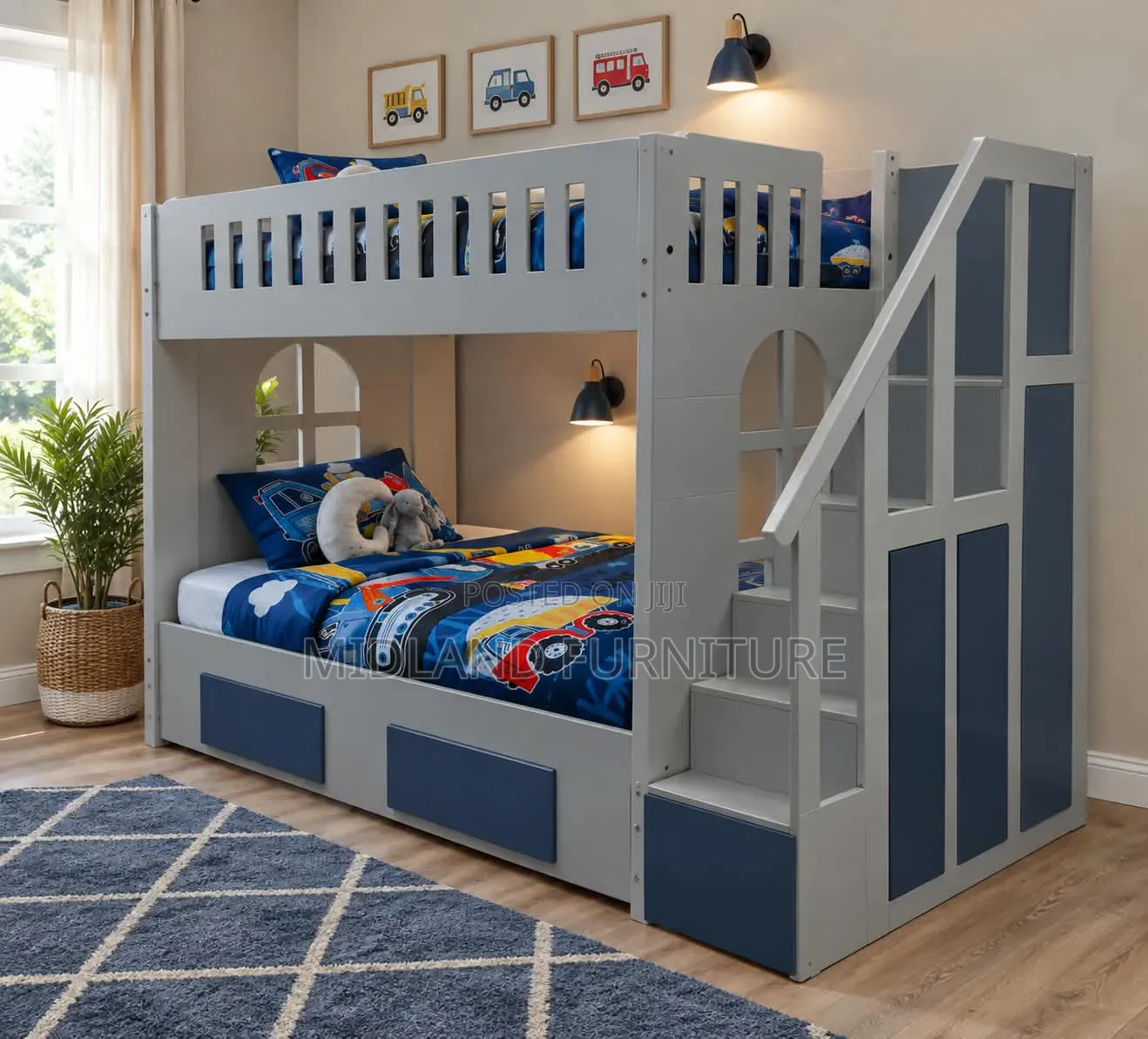 4*6 Bunk Bed With Storage Wardrobe Available on Order