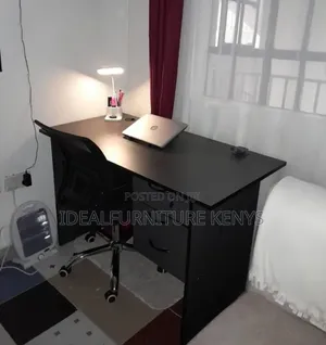 Black Office Desk With Chair