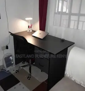 Black Office Desk With Chair
