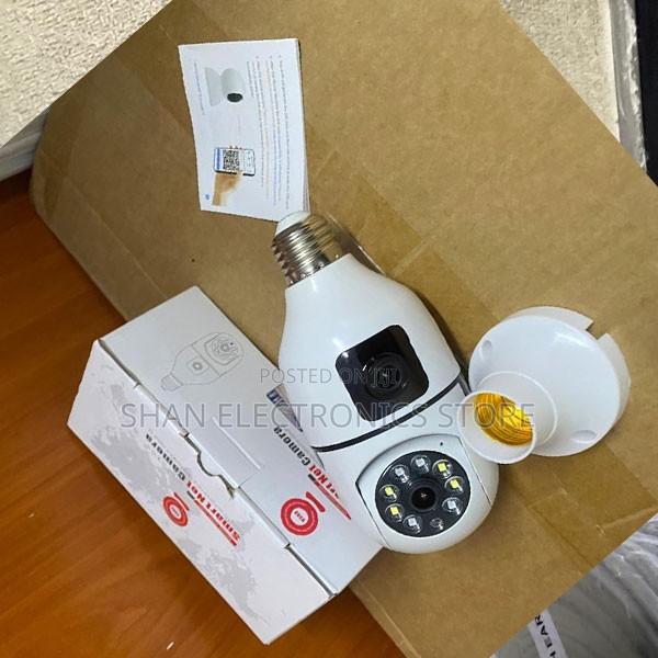 V380 Pro 360° Pan Tilt Smart Bulb Camera With Dual Lens – WiFi CCTV Se