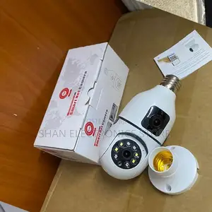 V380 Pro Dual Camera Lens Smart CCTV Bulb – 360° PTZ WiFi Home Securi