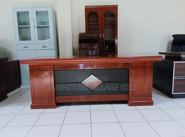 Office Desk; 1800mm Executive L-Shaped Advanced Mahogany Desk.