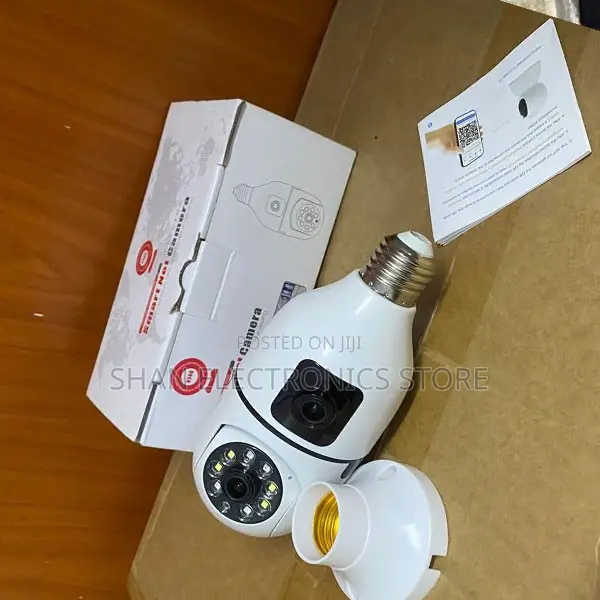 Dual Lens V380 Pro Smart BulbCCTV360°PanoramicWiFi PTZ Security Camera