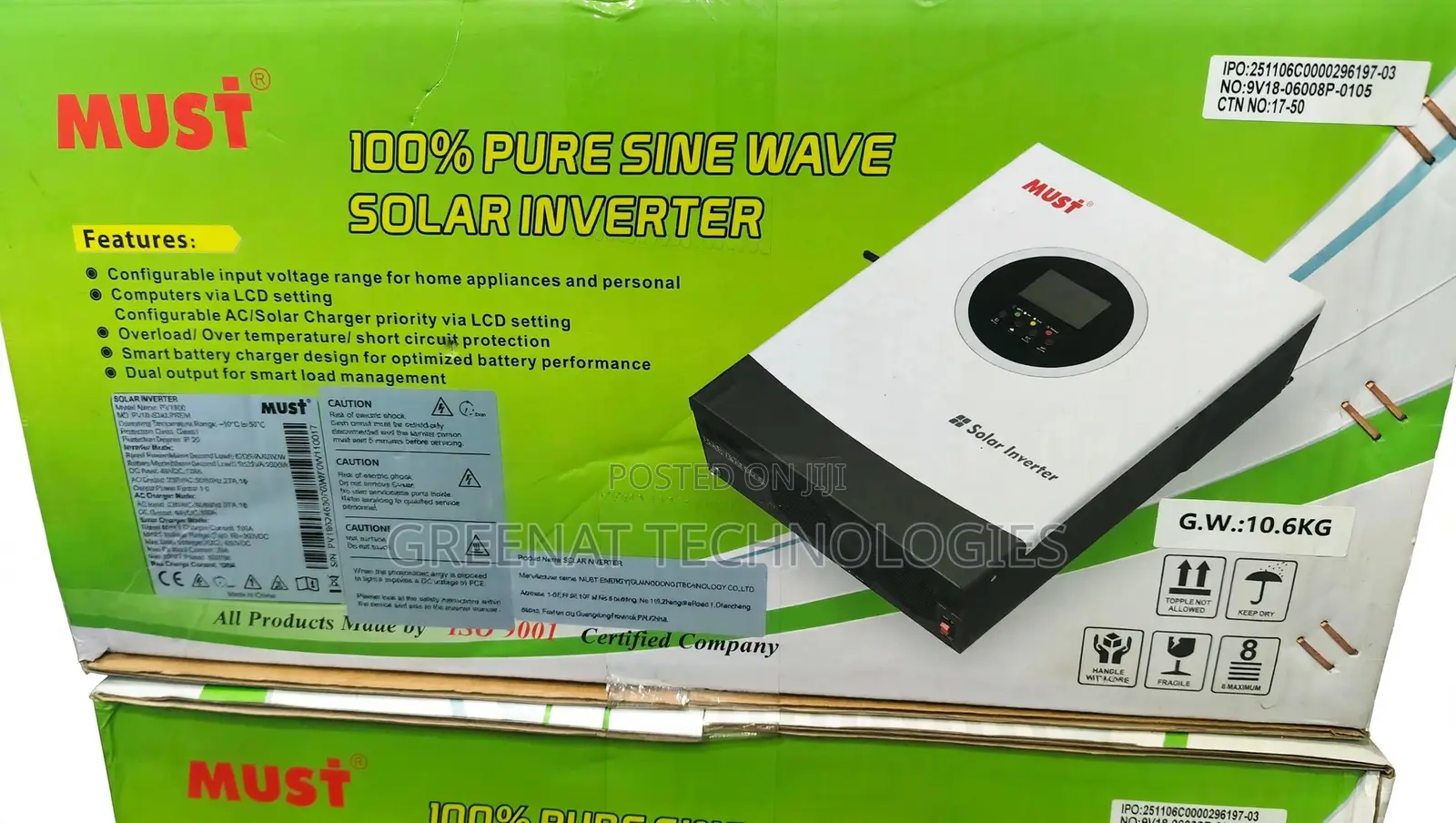 Must Prem 6.2kw 6200w Pure Sine Wave Solar Inverter 48v MPPT 100a