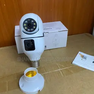 . V380 Pro 360° Panoramic Bulb CCTV With Dual Camera Lens WiFi