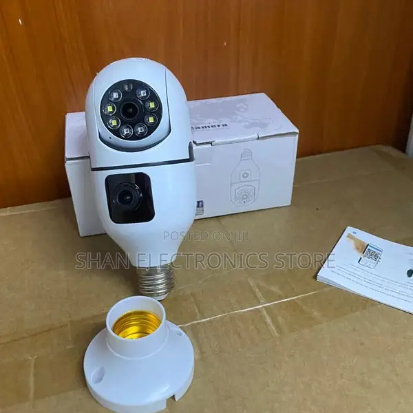 . V380 Pro 360° Panoramic Bulb CCTV With Dual Camera Lens WiFi