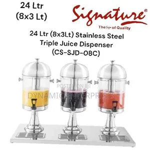 *Signature 24 LTR (8x3Ltr)*
 Stainless Steel Triple Juice Dispenser-C
