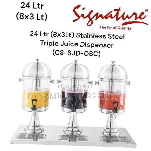 *Signature 24 LTR (8x3Ltr)*
 Stainless Steel Triple Juice Dispenser-C