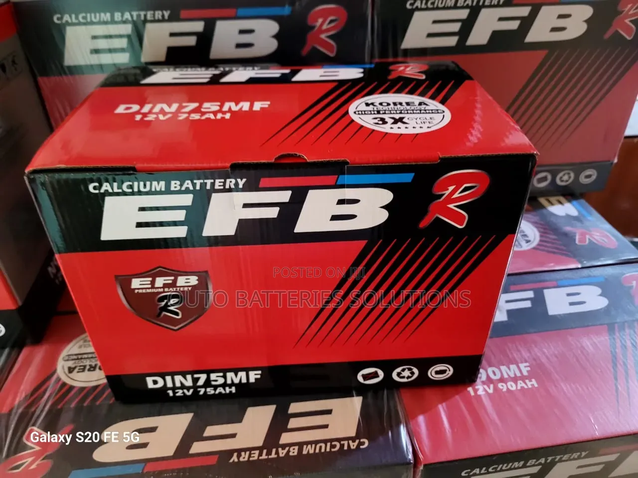 EFB Din 75 Mf Car Battery