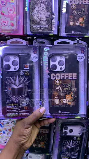 Oxygendog Coffee Robot Shockproof Case for the iPhone 15 Pro Max