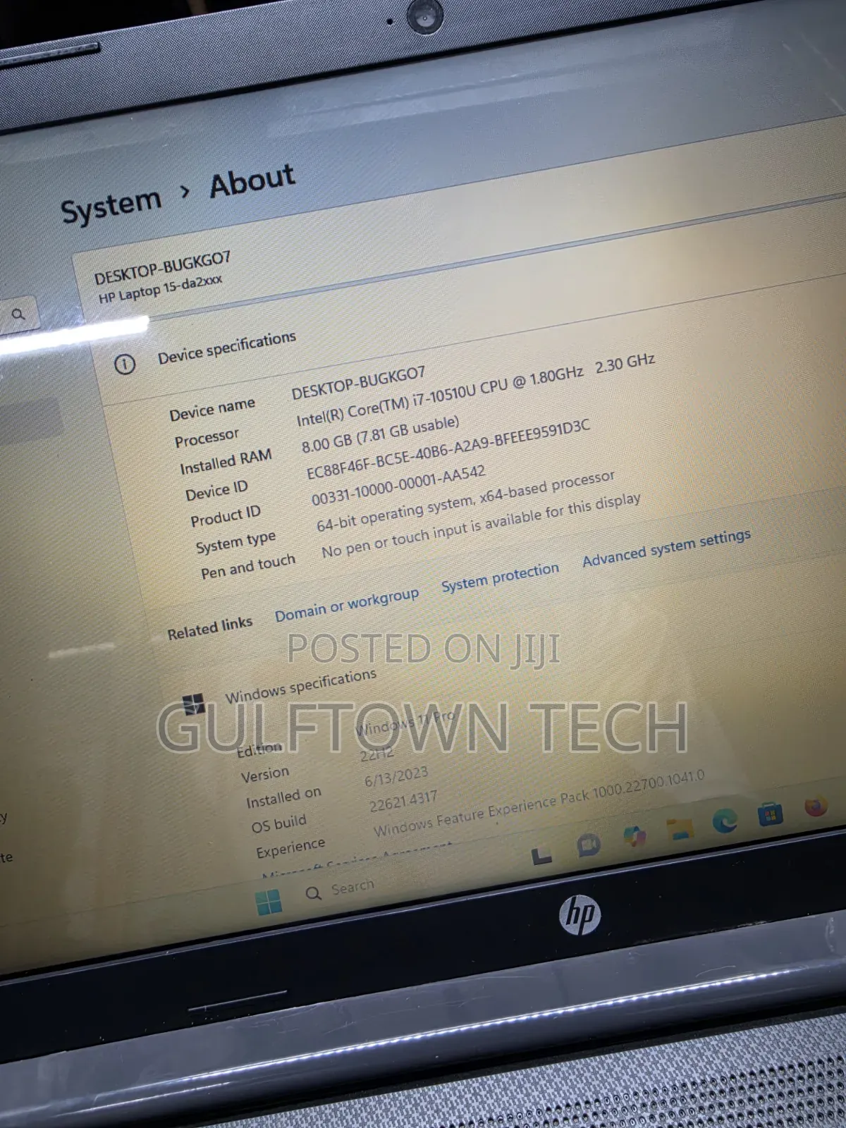 Laptop HP 15s 8GB Intel Core i7 HDD 500GB