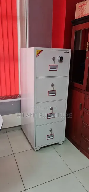 Heavy-Duty Commercial 4-Drawer Fireproof Safe Cabinet